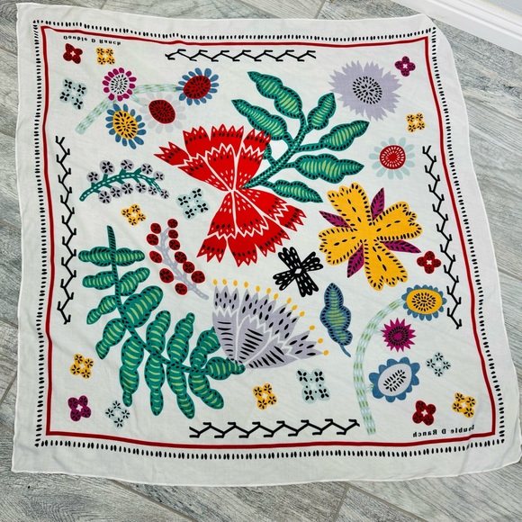 New Double D Ranch “Nina” Bright Color Floral Scarf - Picture 8 of 8